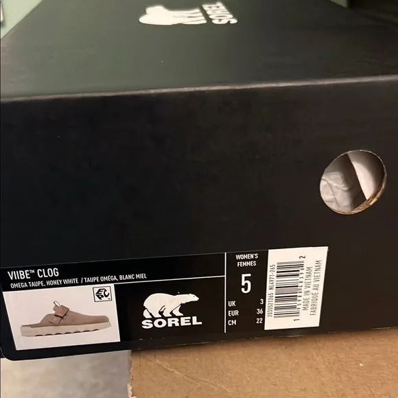 NEW in box Tan Slip-On Strap Clog Flats SOREL - Picture 3 of 5